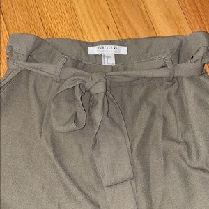 High Waisted (thin material) Slacks • Olive Green